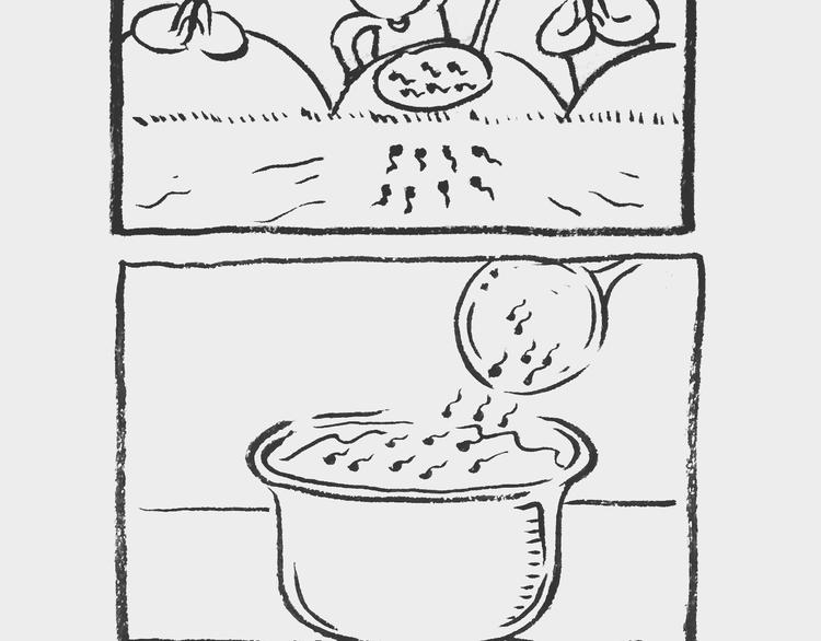 我和姥爷的日常漫画,蝌蚪记2图