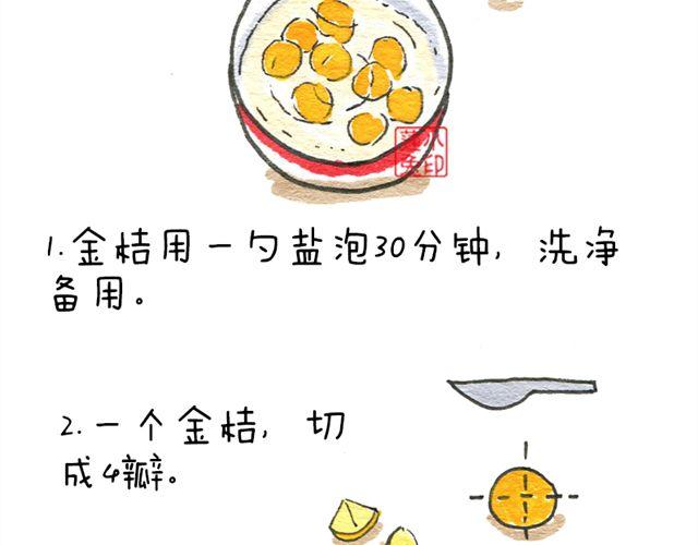 莲小兔的手绘食单漫画,金桔蜜2图