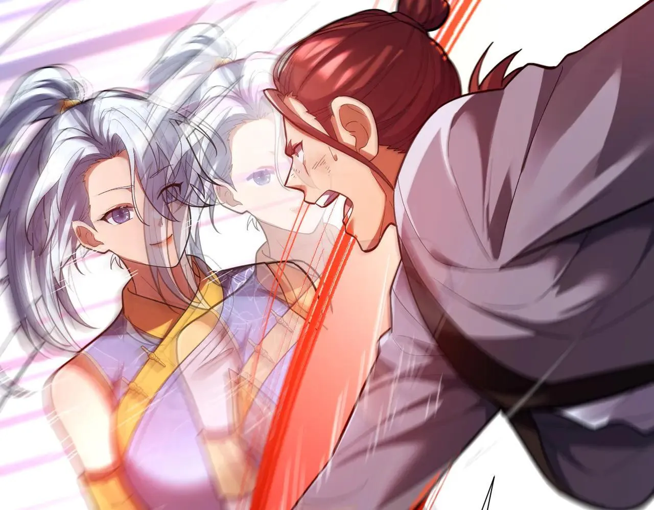 开局震惊女帝小说在线看漫画,第36话 三圣大帝夸下海口，不敌宁天竟被当众打屁股。2图