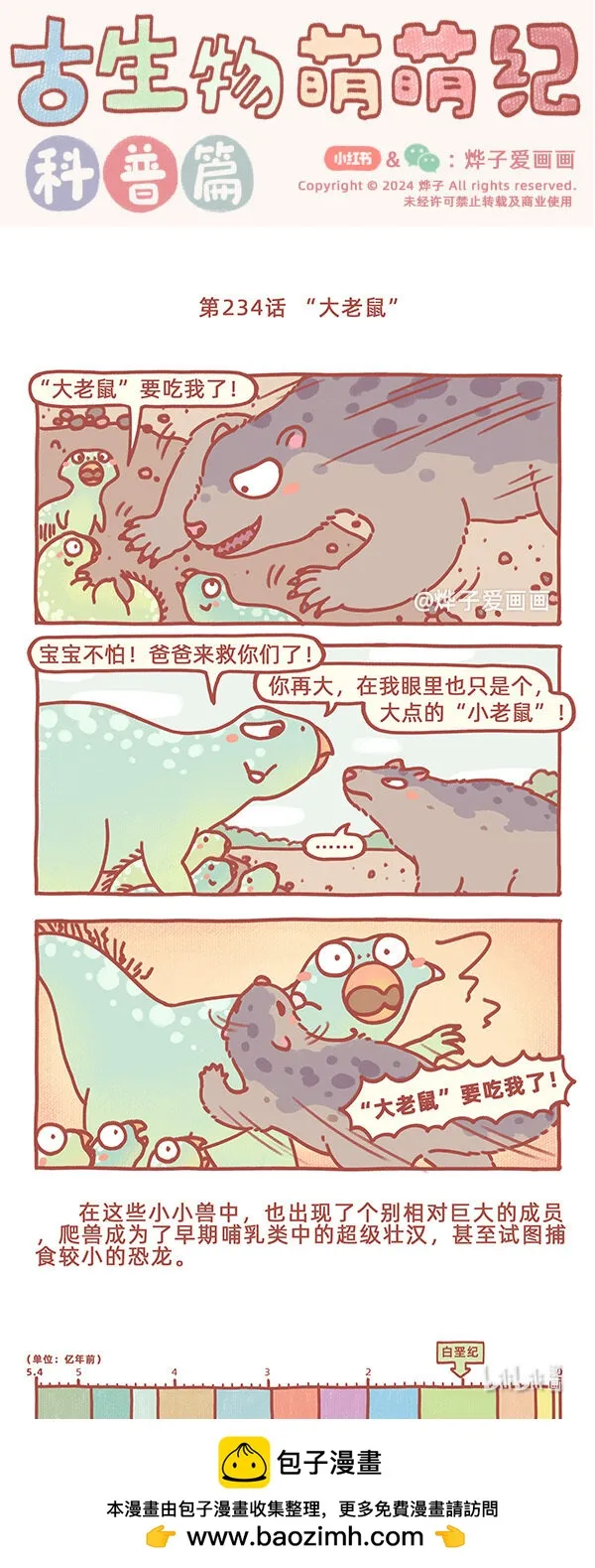 古生物萌萌纪（科普篇）漫画,第234话 “大老鼠”1图
