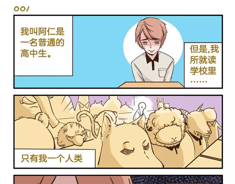 我是学校唯一的人类精彩片段漫画,第1话 相反的习性1图