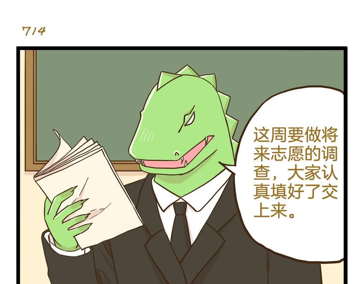 我是学校唯一的人类漫画,第103话 志愿调查1图