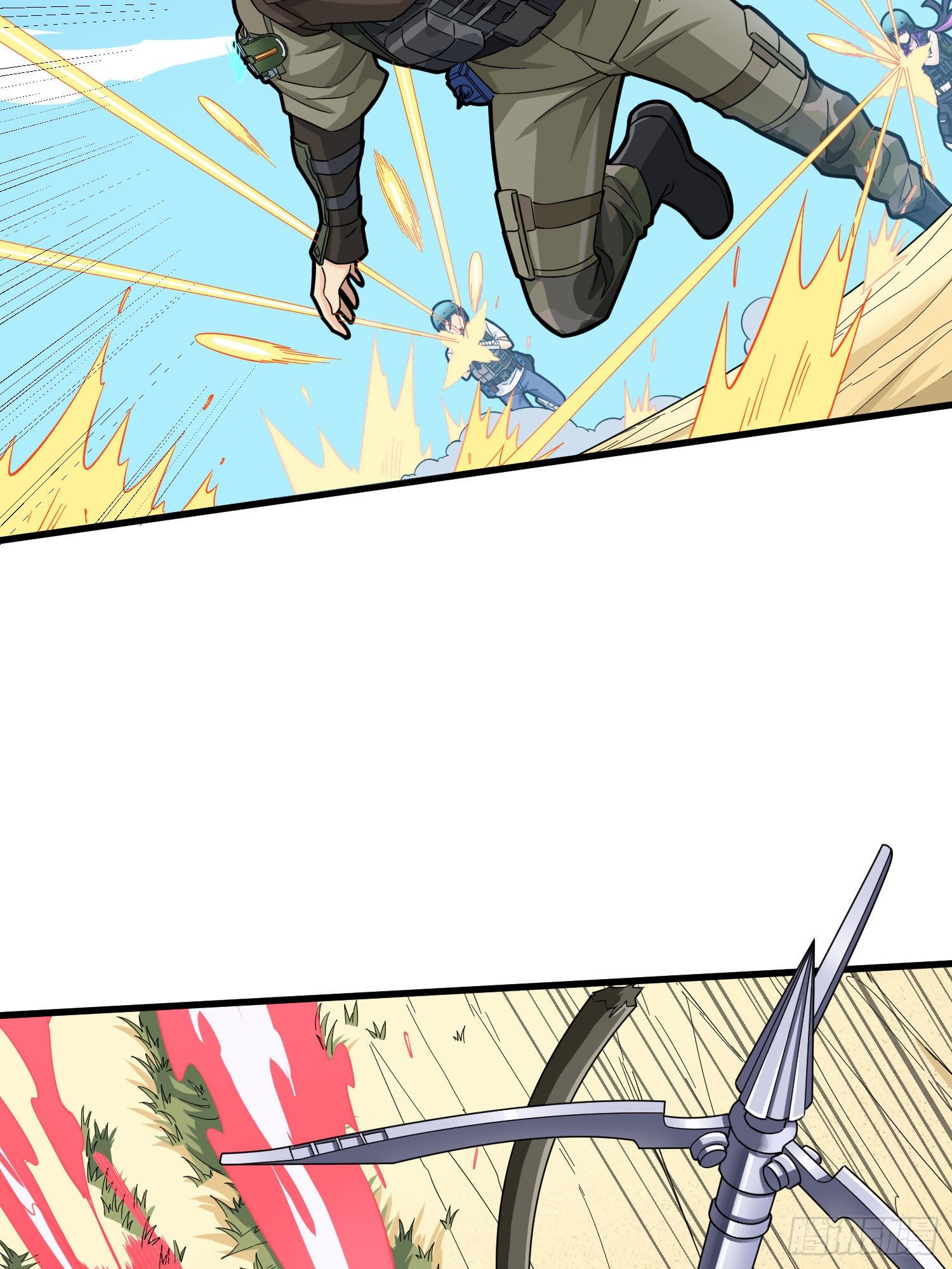 和平精英：描边战神漫画,69话.躺赢也不容易2图