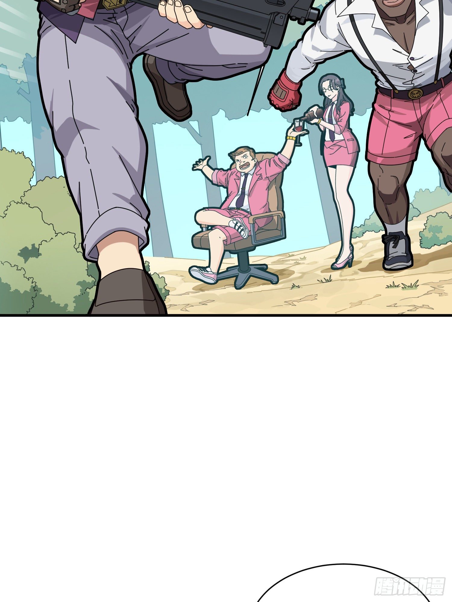 和平精英：描边战神漫画,35话.社会毒打1图