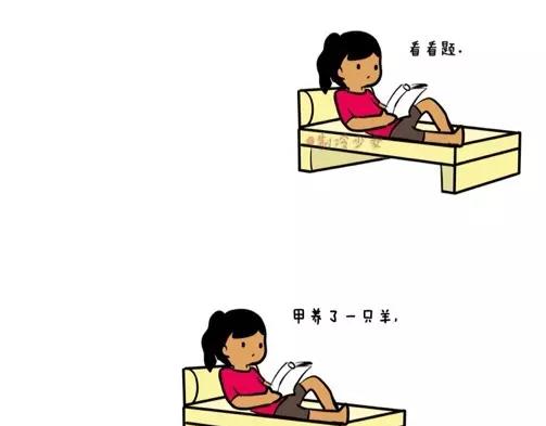 制冷少女的日常漫画,看题的标准剧情……1图