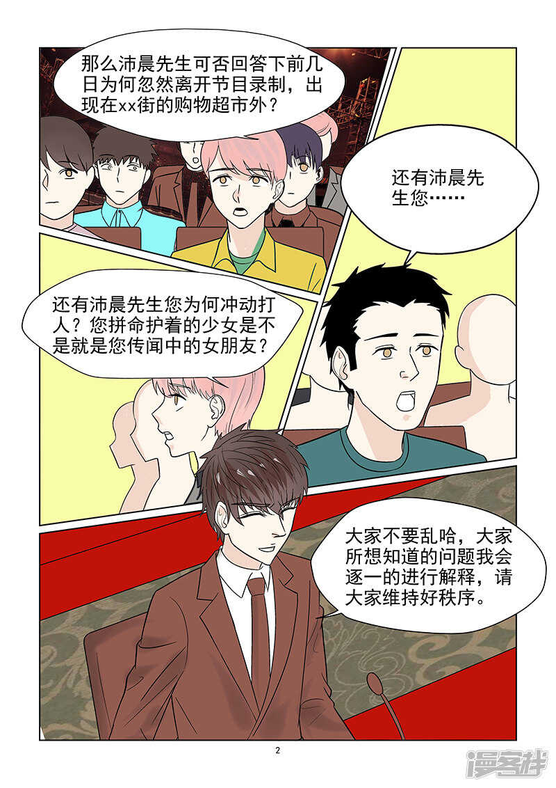 与明星男友的同居生活漫画,第42话 否认恋情1图