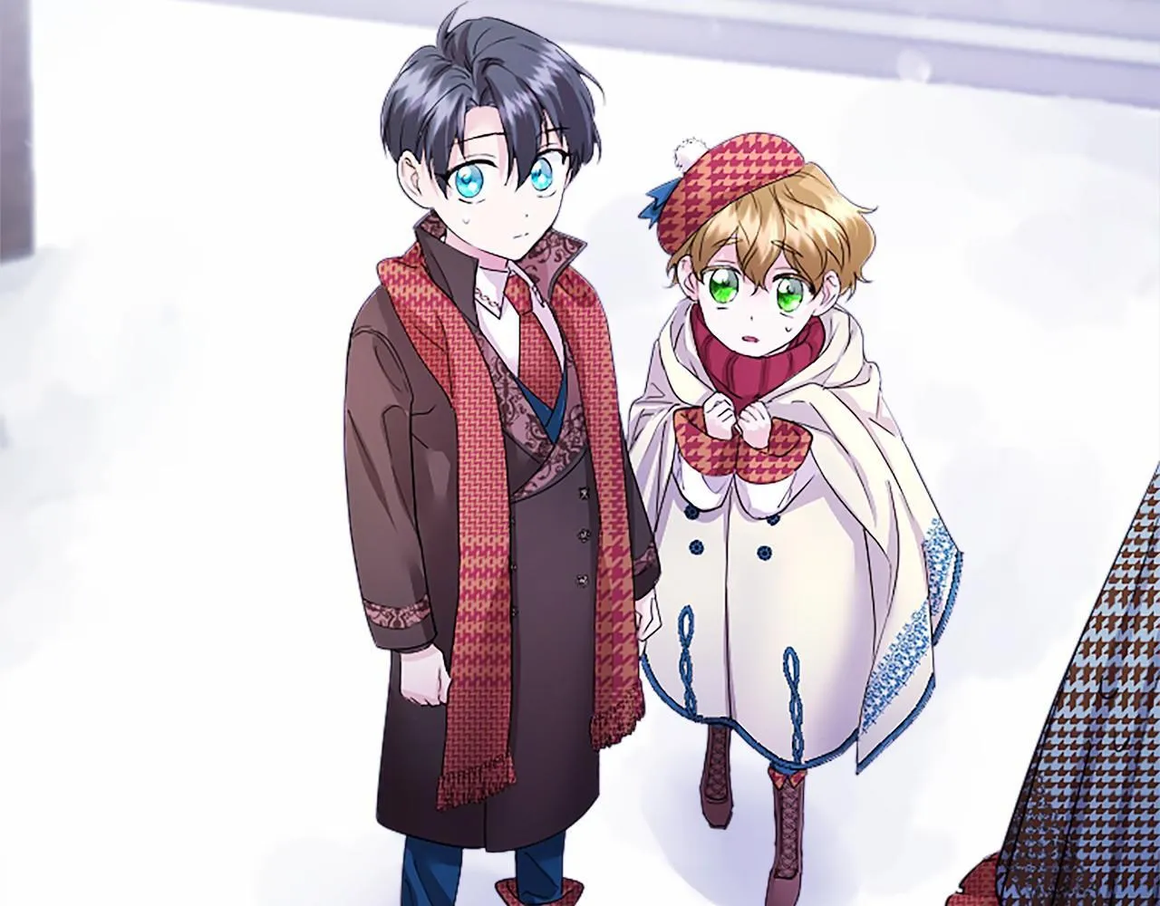 无能继母备受家族宠爱!漫画,第17话 冰雪大作战1图