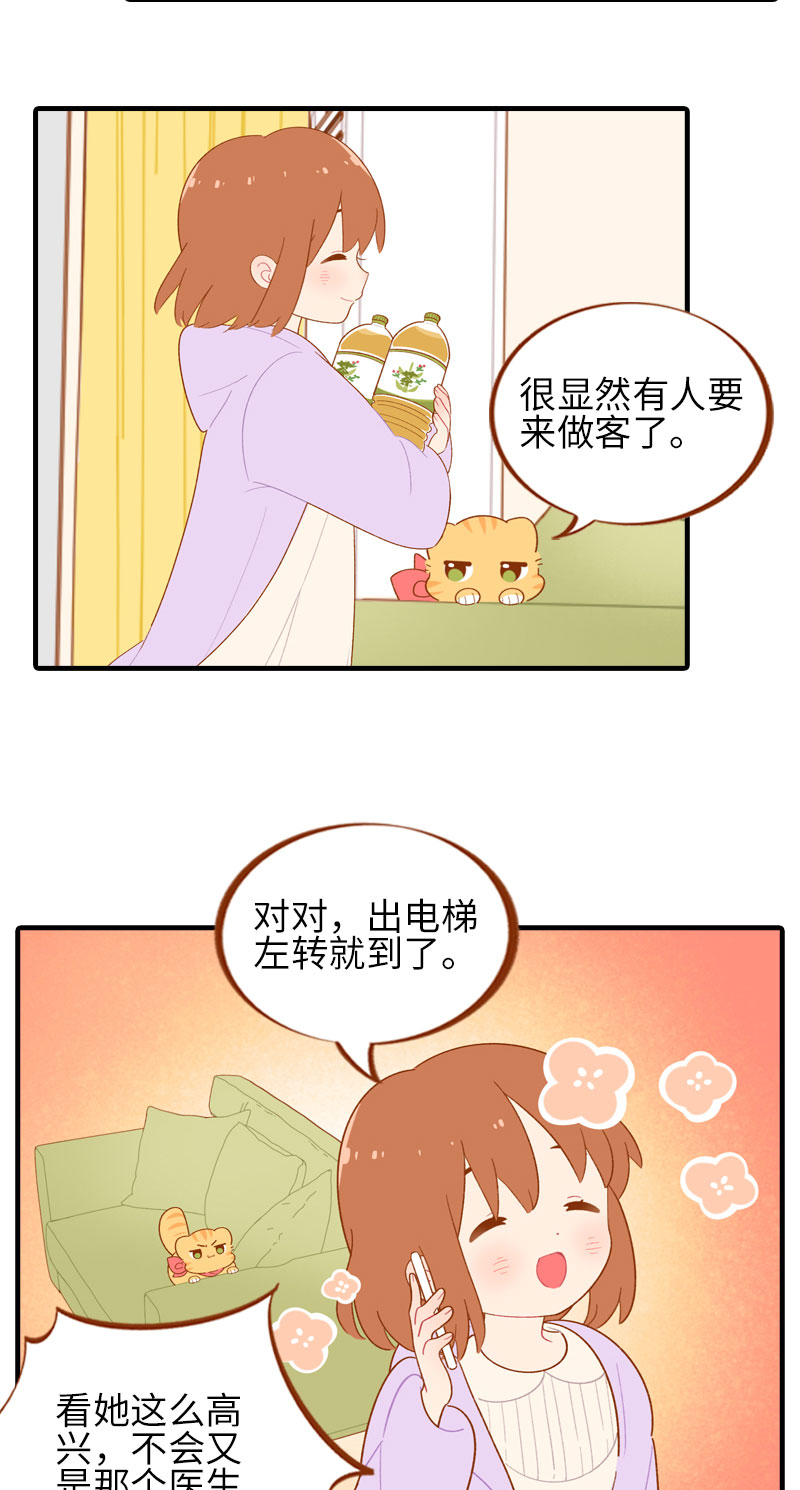 猫咪的人类饲养指南漫画,第55话 短腿团子来家做客！1图