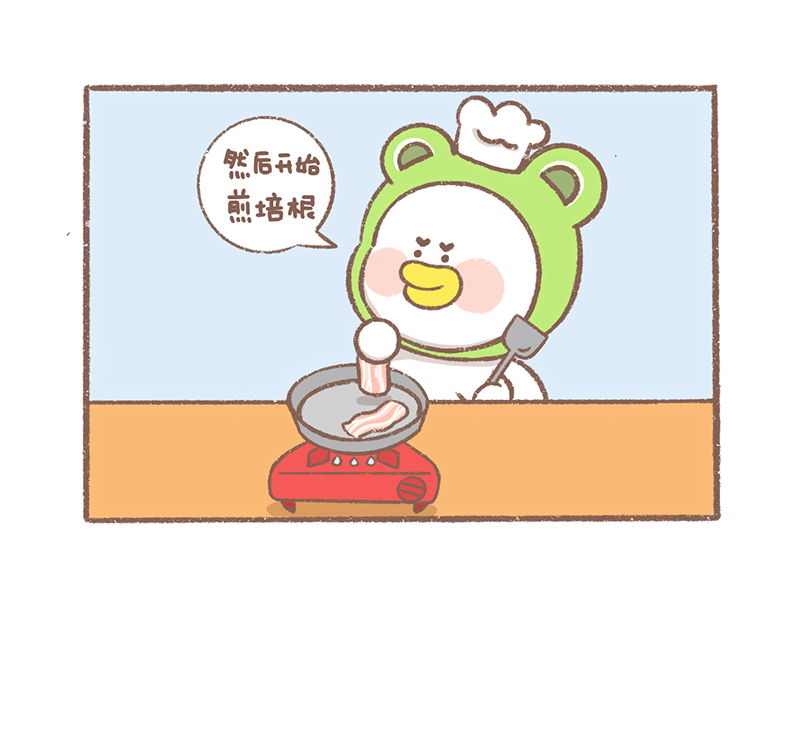 逗酱萌鸭漫画,第26话 早餐篇2图