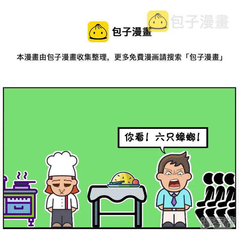 子阳简笔画漫画,上大学的时候，子阳去食堂打饭1图
