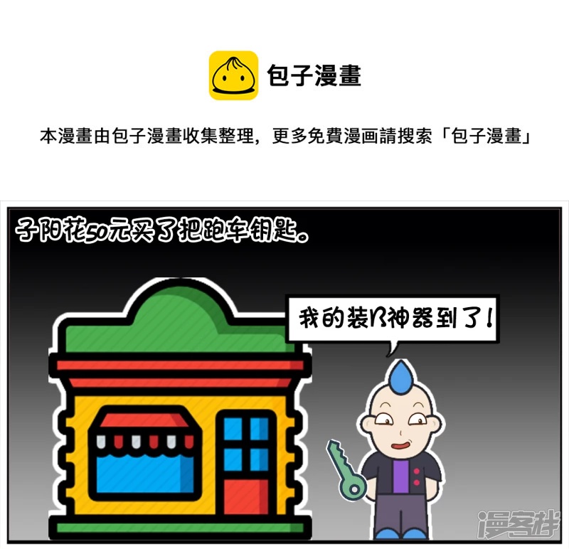 子阳鬼谷子漫画,穷小子武洋买了一把跑车钥匙1图