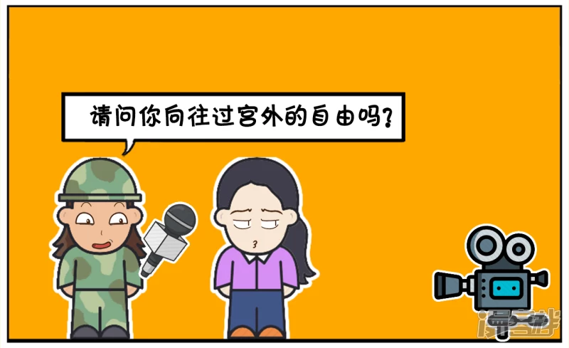 子阳简笔画漫画,宫里的贵妃娘娘一直向往自由2图