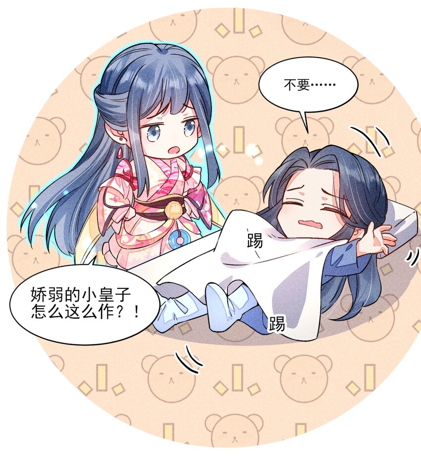 我养成了一个病弱皇子漫画,015 我崽发烧了，怎麽办？！2图
