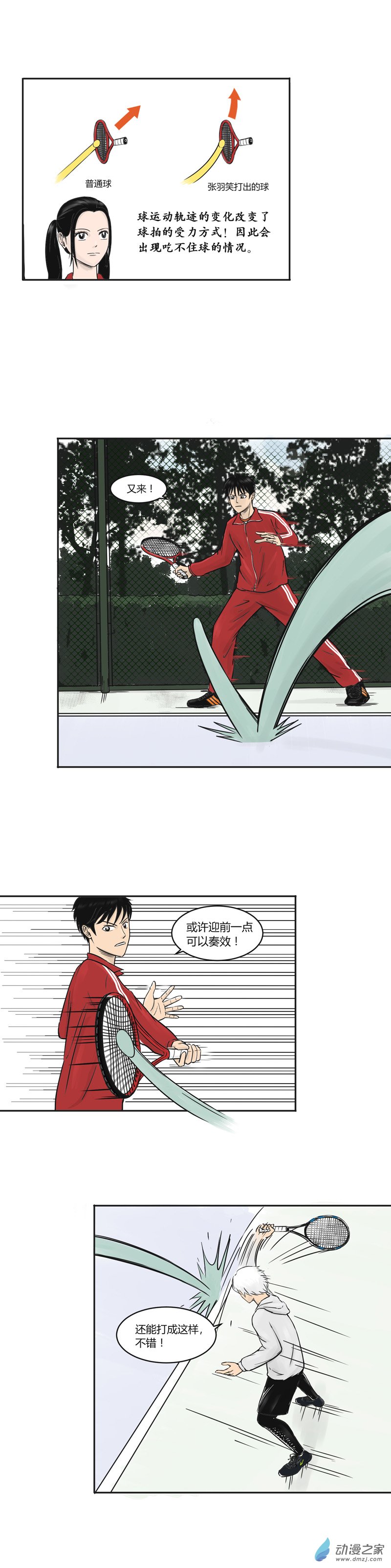 上旋高手解锁球场漫画,第13话 收割者张羽笑1图