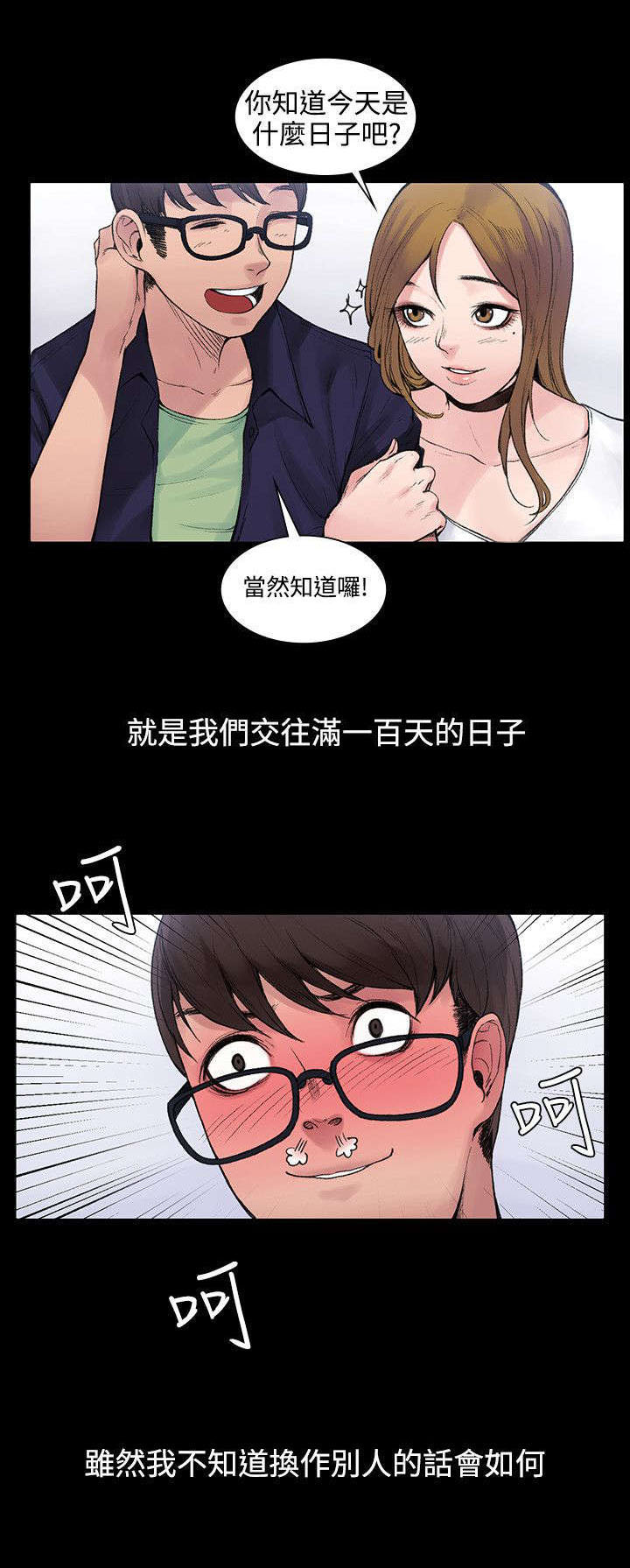 漫画302号房东漫画,第6章：一百天纪念日1图