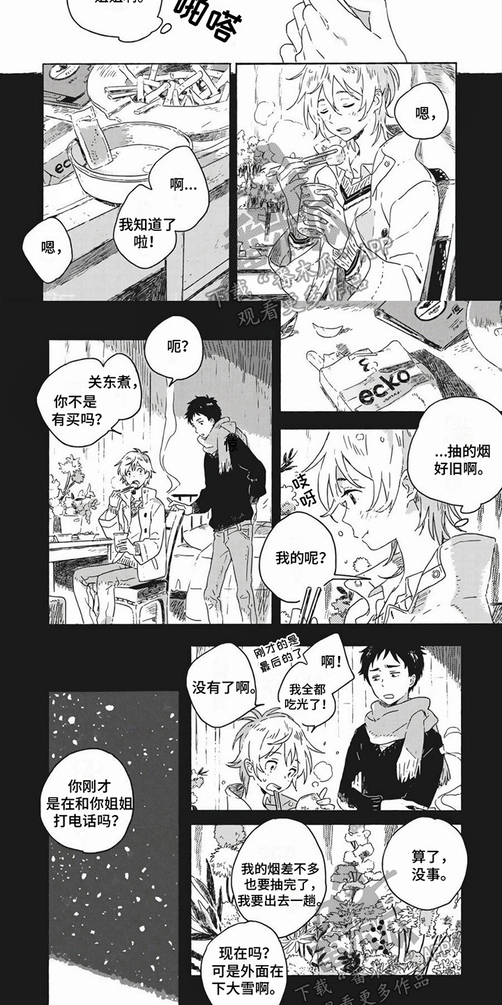 雪中的你好美漫画,第6章：陪伴2图