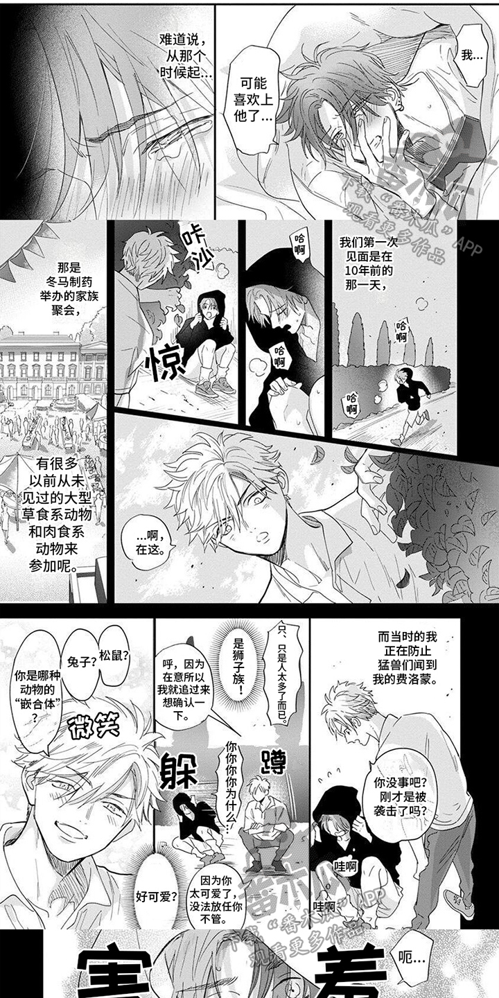 狮子和兔子在一起什么意思漫画,第9章：喜欢的人1图
