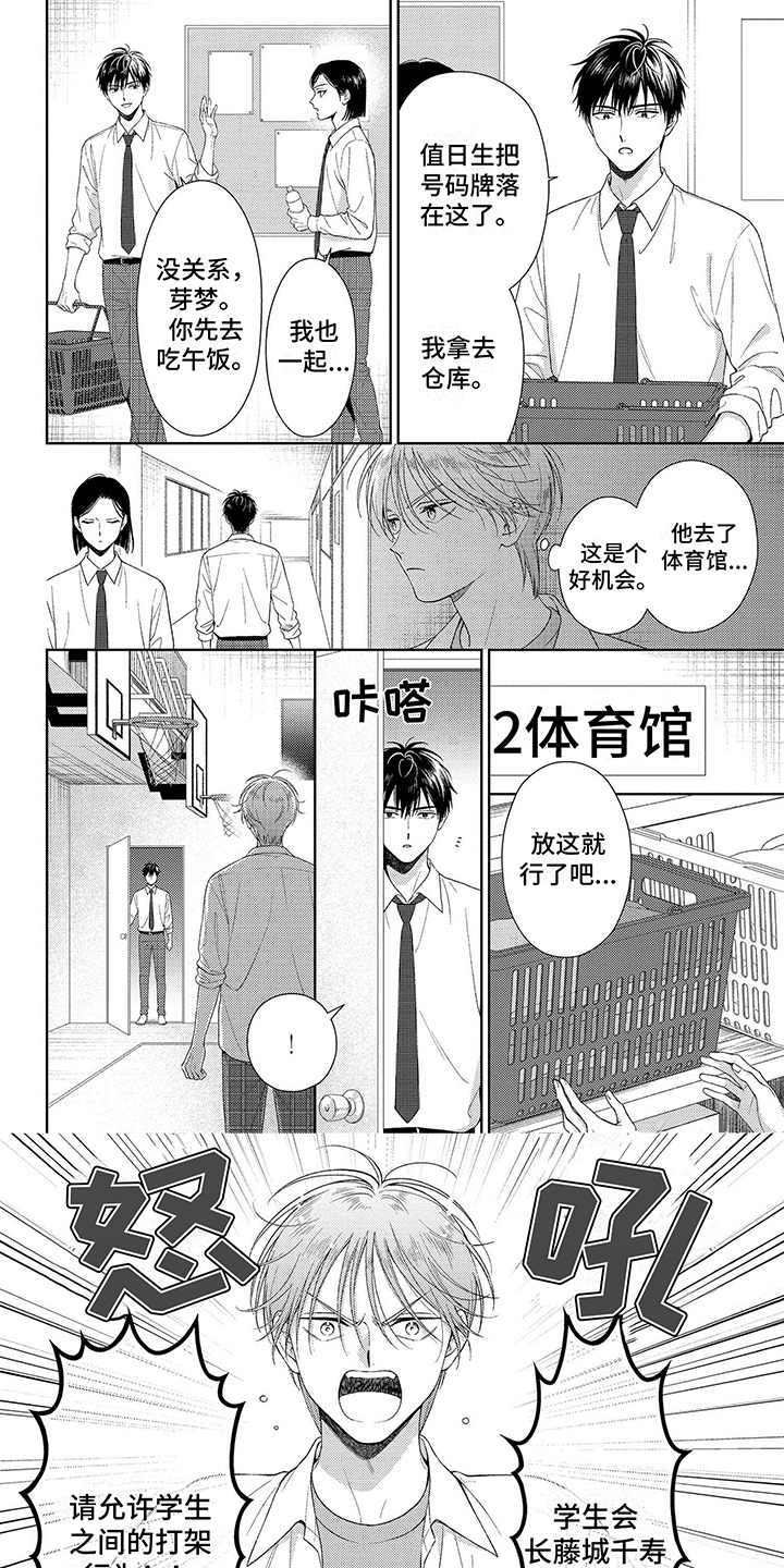 比赛前球员裤子里掉出扳手漫画,第2章：打架1图