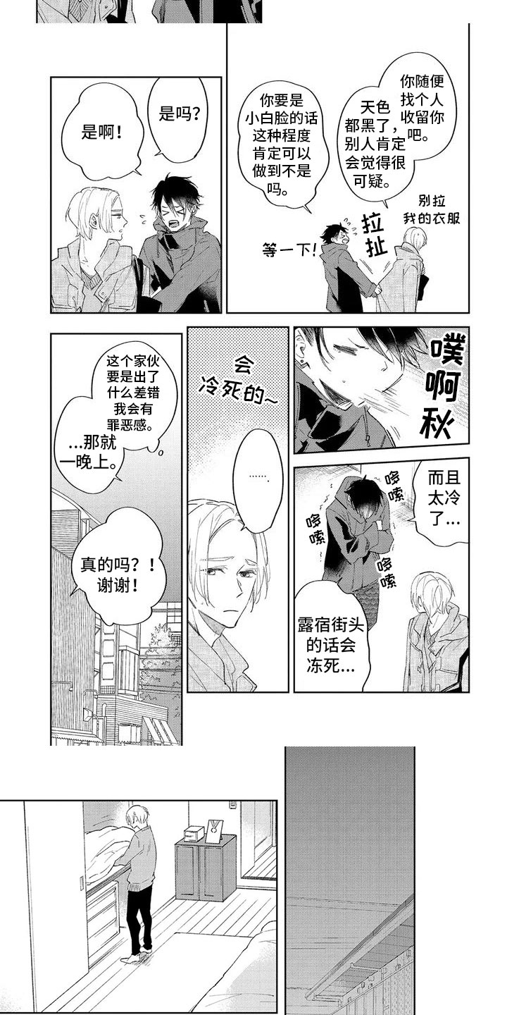 歌曲睁开眼睛漫画,第2章：收留1图
