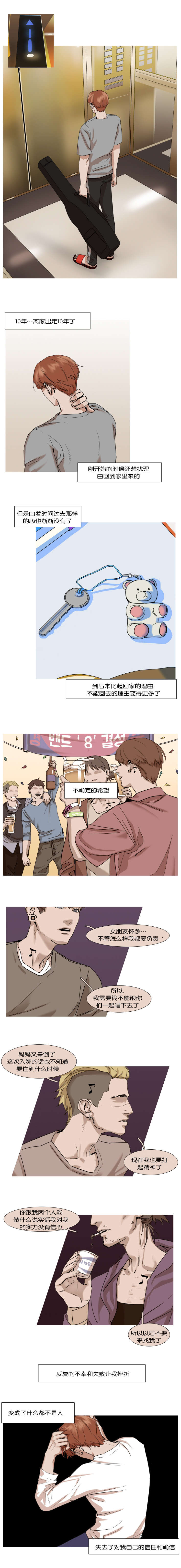 歌手大赛演唱《离家的孩子》漫画,第12章：爱我一下可以吗1图