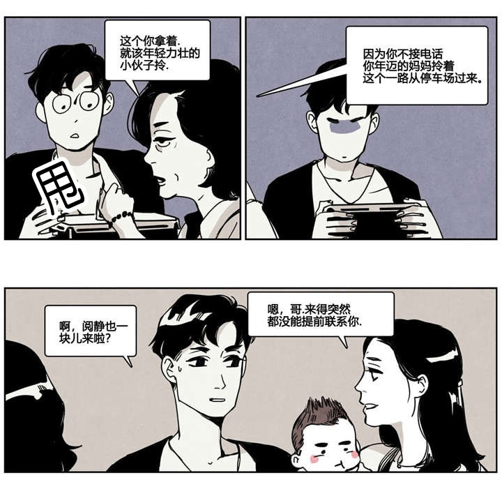 入夜微凉文章漫画,第10章：家里人到来2图